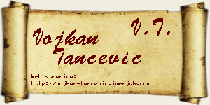 Vojkan Tančević vizit kartica